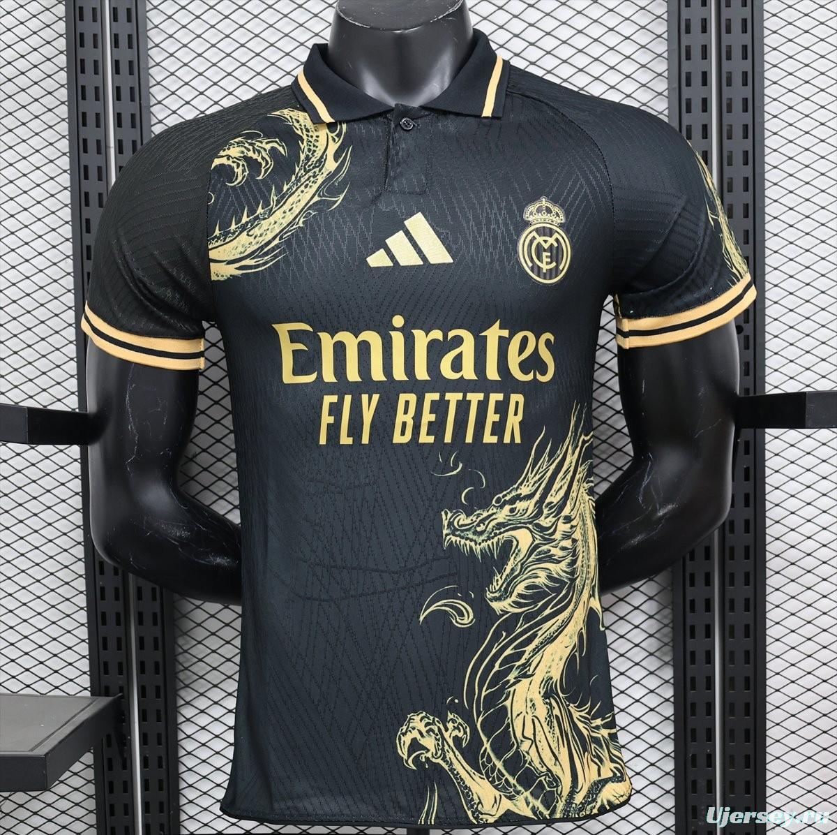 Player Version 24/25 Real Madrid Black/Golden Specail Jersey