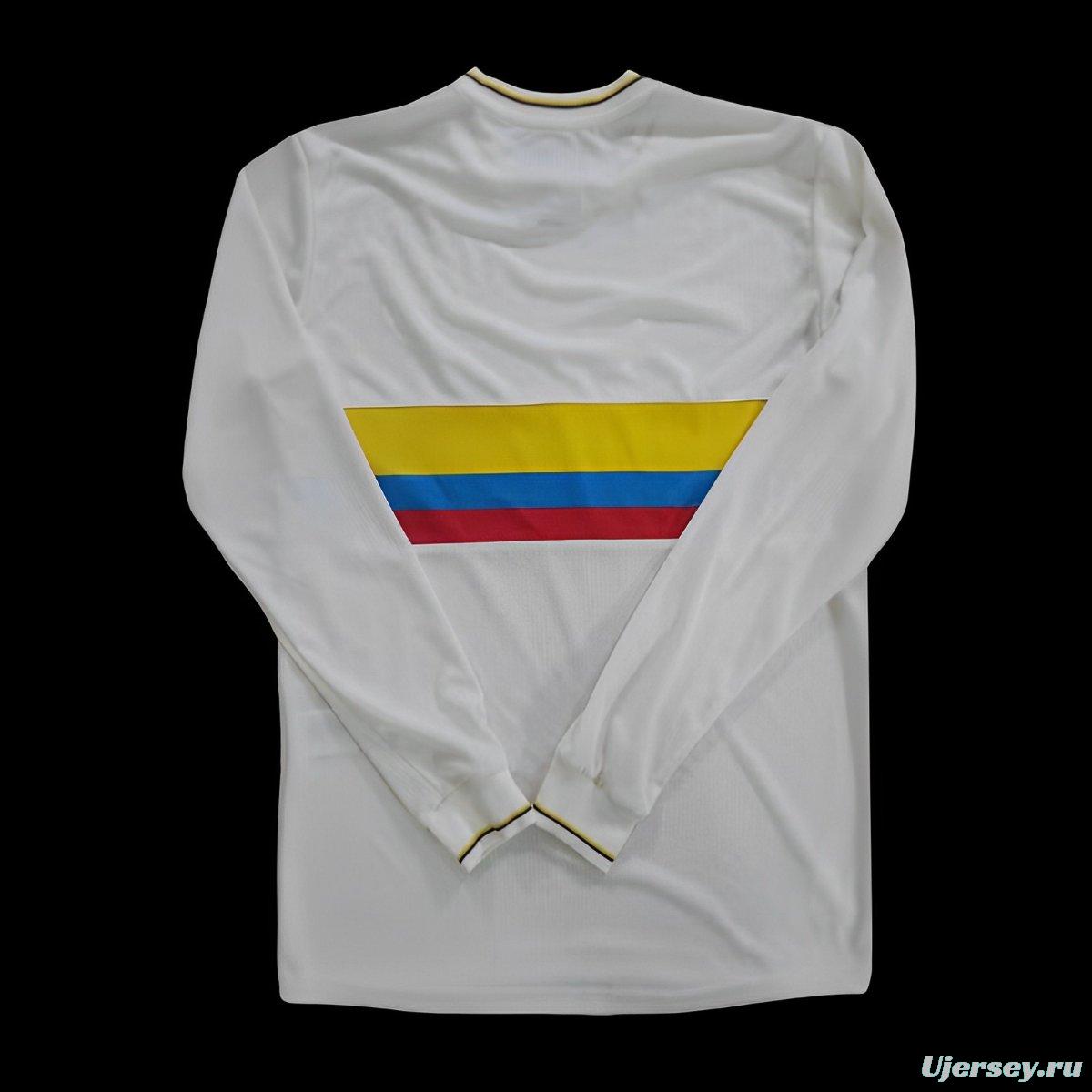 2024 Colombia White 100Th Anniversary Long Sleeve Jersey