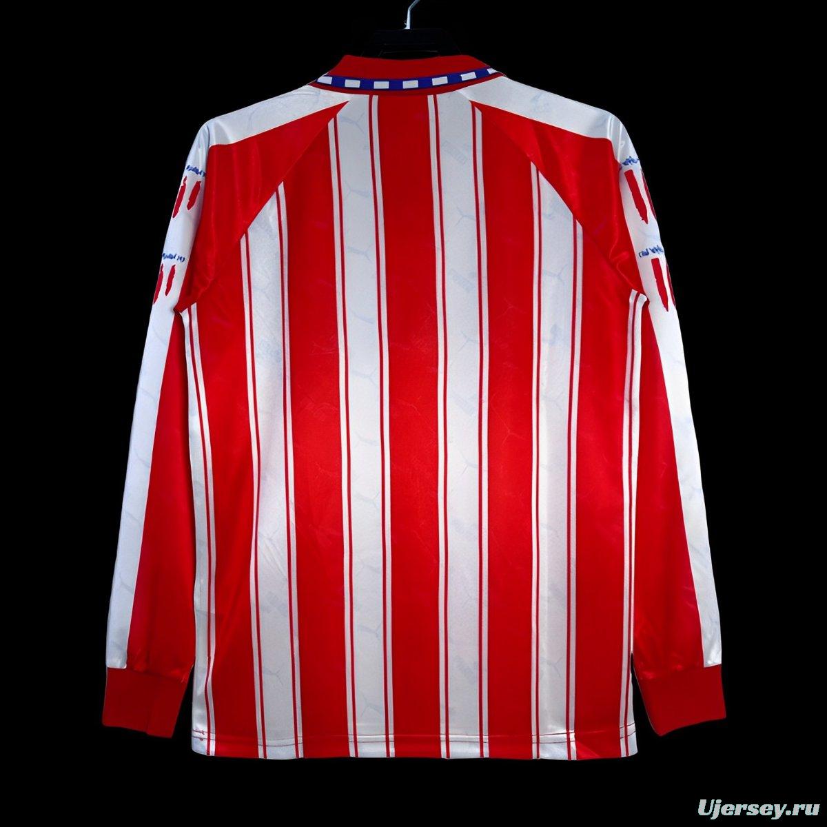 Retro 04/05 Long Sleeve Atletico Madrid Home Jersey