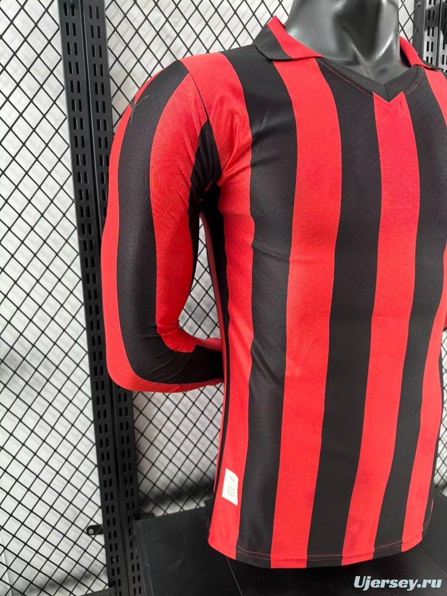 Player Version 24/25 AC Milan Home 125Th Anniversary Long Sleeve Jersey