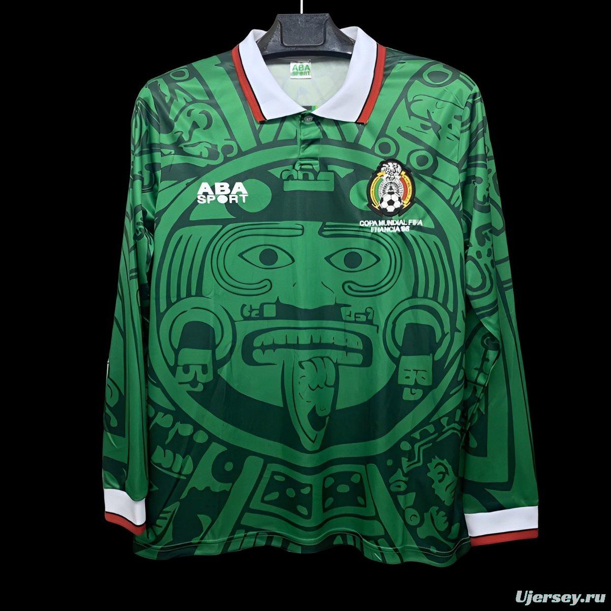 Retro 1998 Mexico Home Long Sleeve Jersey