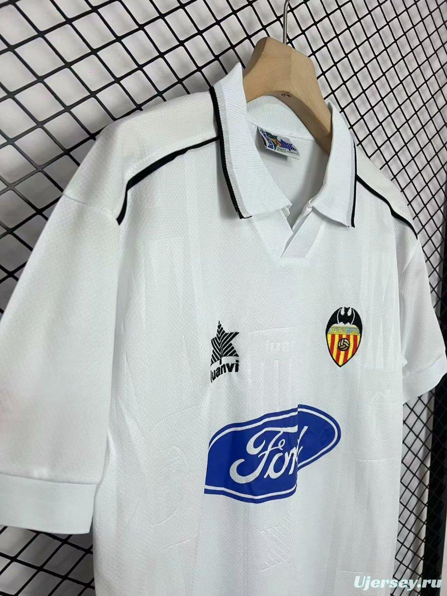 Retro 96/97 Valencia Away White Jersey