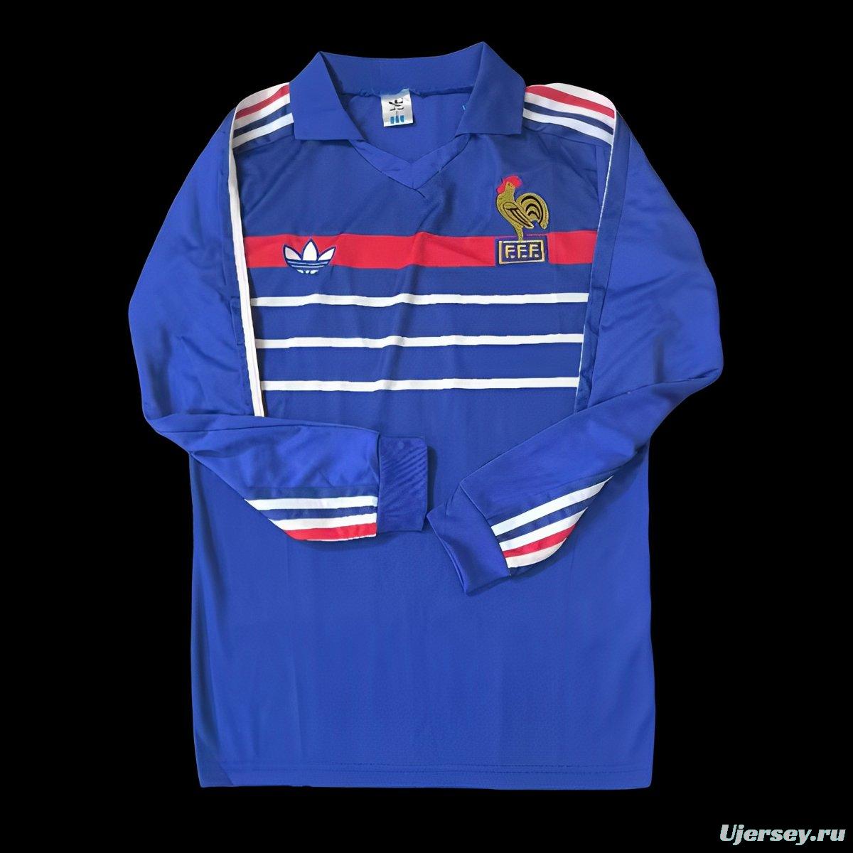 Retro  2004 France Home Long Sleeve Jersey