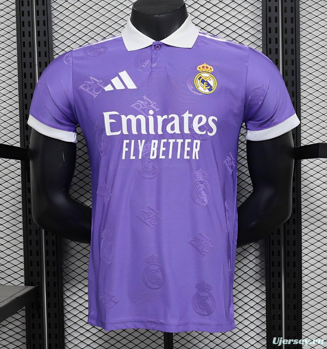 Player Version 24/25 Real Madrid Purple Pre-Match Jersey