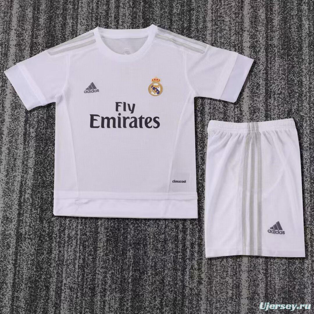 Retro Kids Real Madrid 15/16 Home Jersey