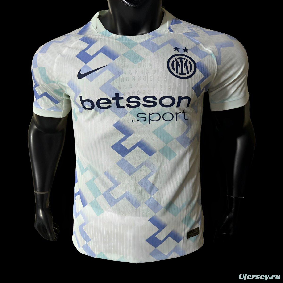 Player Version 25/26 Inter Milan Away White Jersey With Sponsor