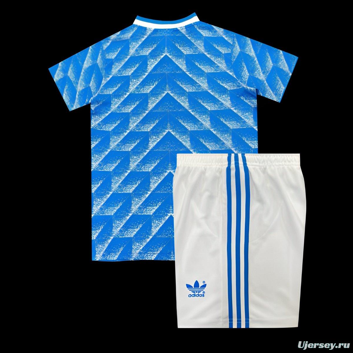 Retro Kids 1988 Netherlands Away Blue Jersey