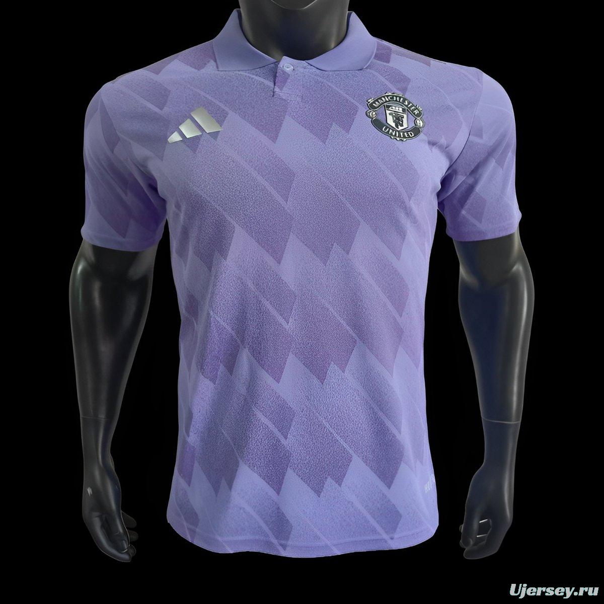 Player Version 24/25 Manchester United Purple Polo Jersey