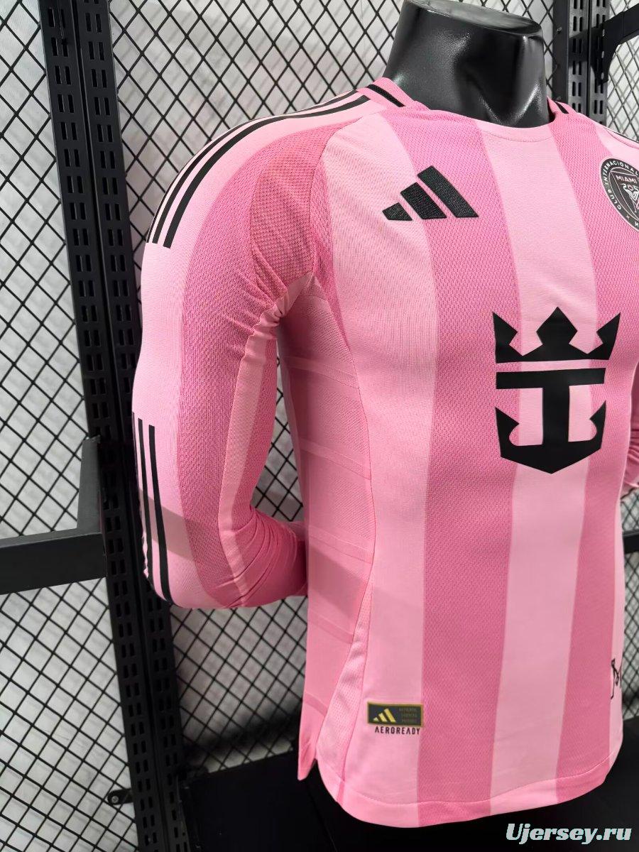 Player Version 25/26 Inter Miami Away Pink Long Sleeve Jersey