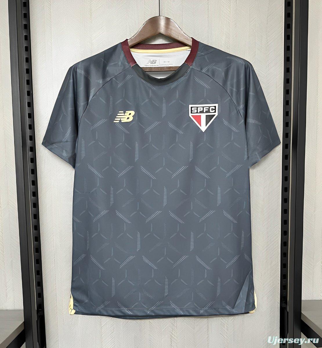 25/26 Sao Paulo Training Jersey Grey Jersey S-XXXXL