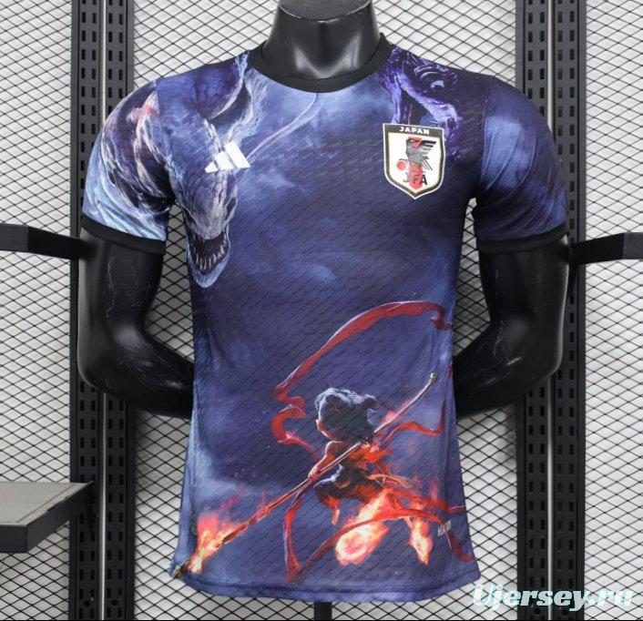 Player Version 2025 Japan NA ZHA Navy Blue with Dragon Jersey