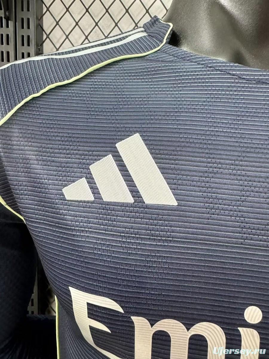 Player Version 25/26 Real Madrid Away Long Sleeve Jersey