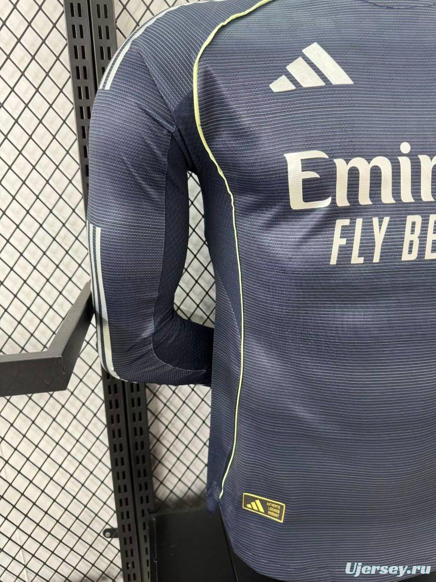Player Version 25/26 Real Madrid Away Long Sleeve Jersey