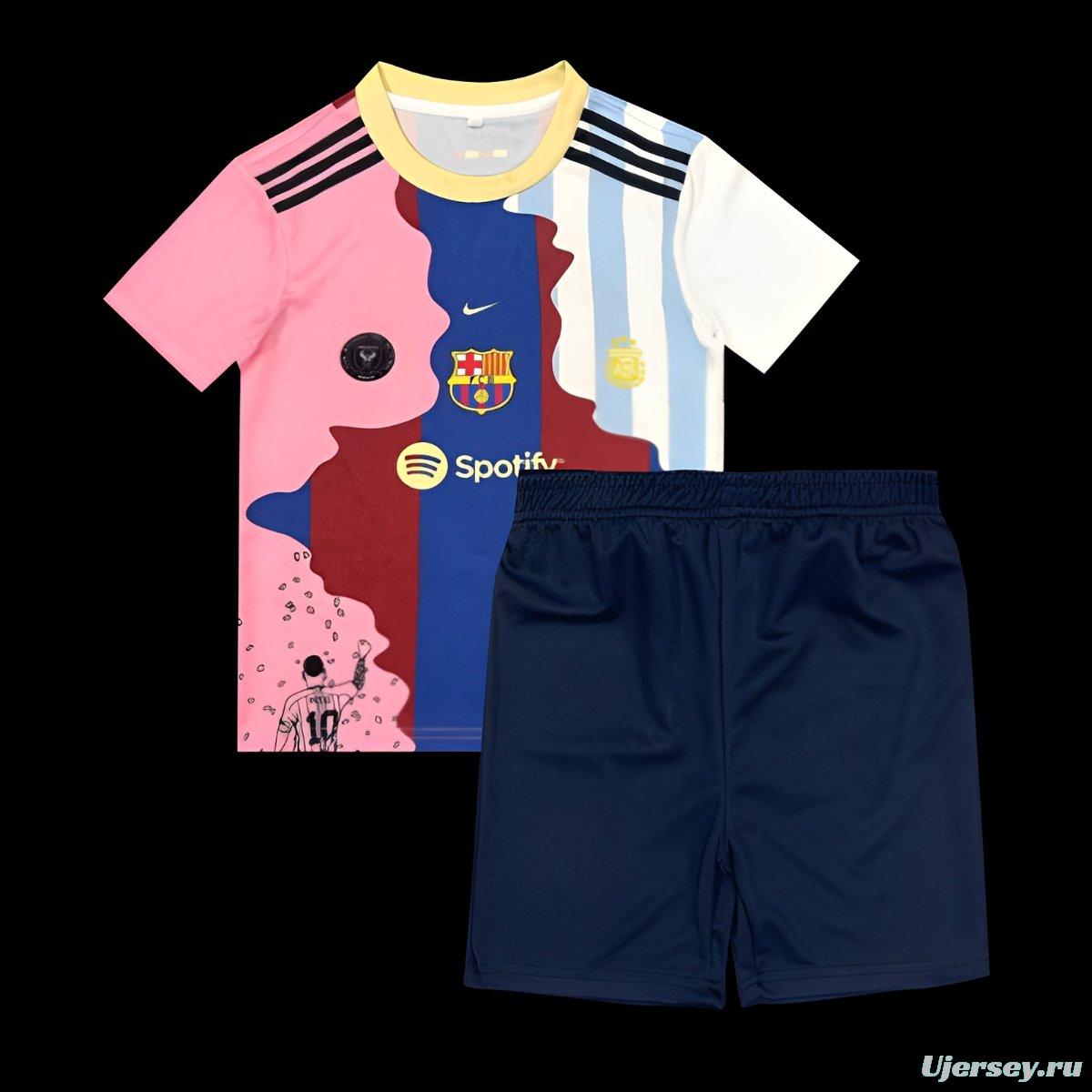 25/26 Kids Barcelona MESSI Jersey