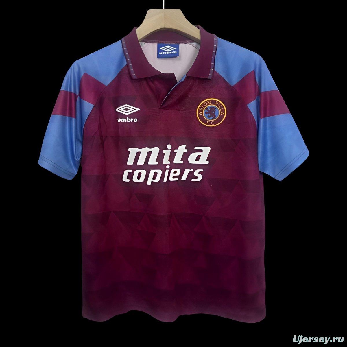 Retro 90/92 Aston Villa Home Jersey