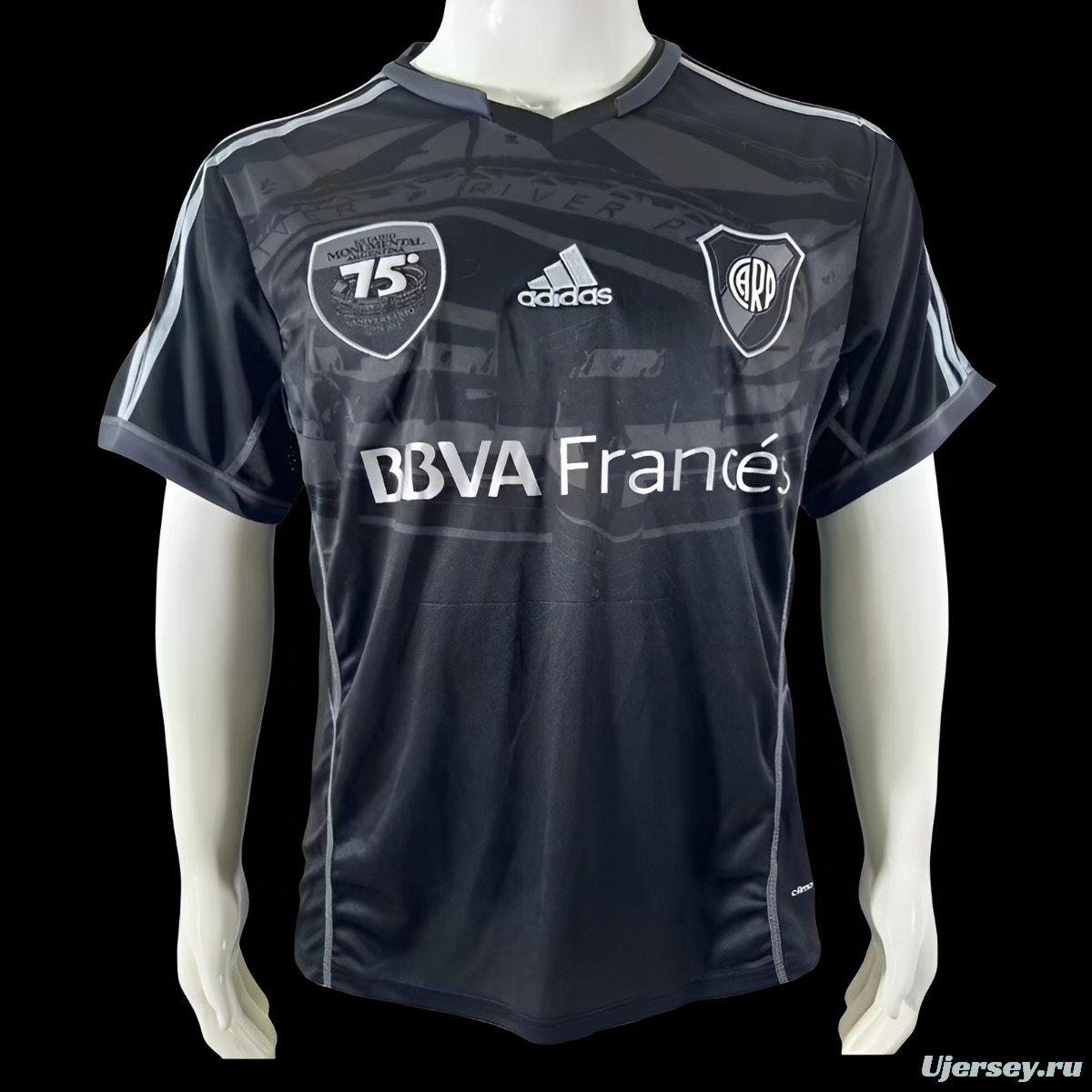 Retro 13/14 River Plate 75Th Anniversary Black Jersey