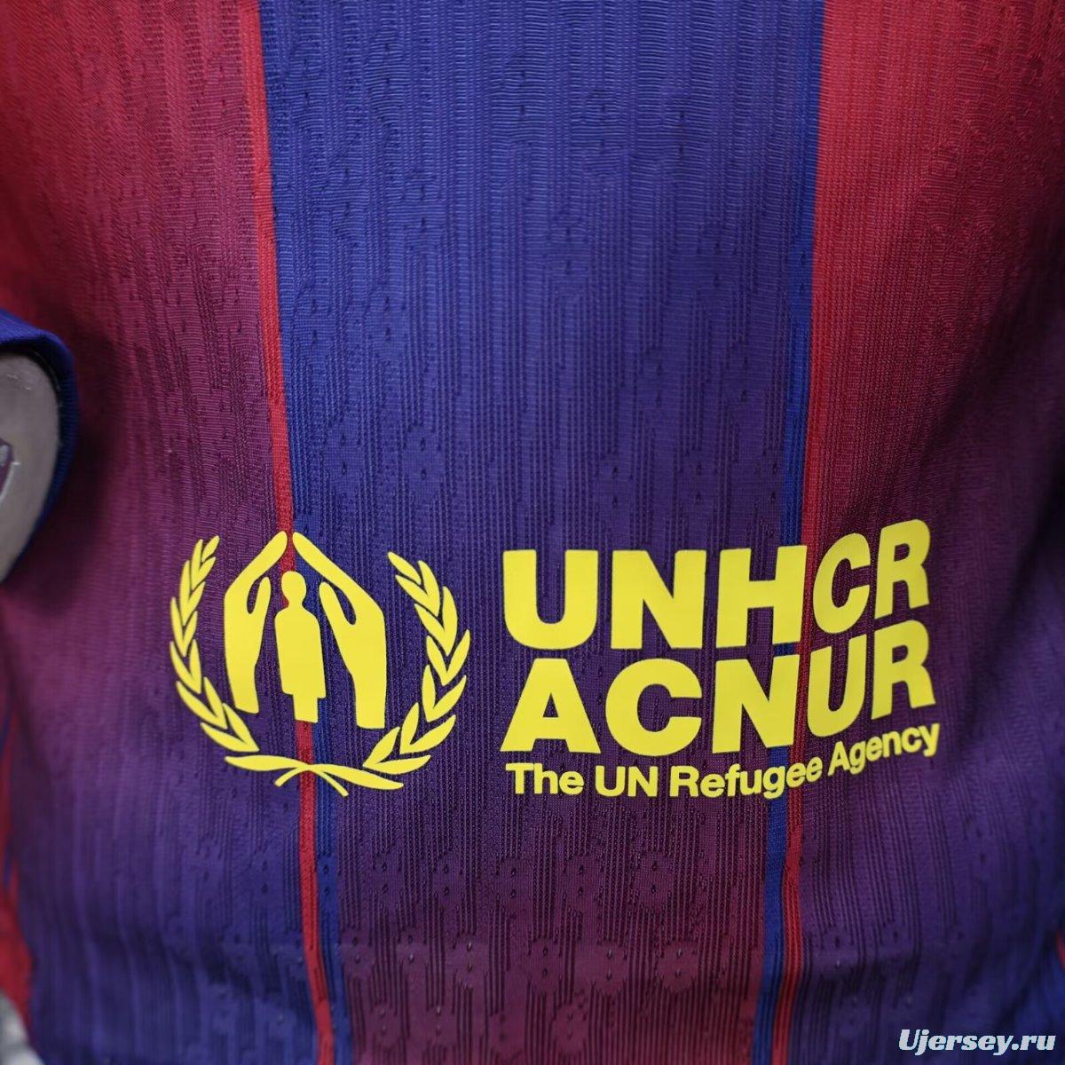 Player Version 25/26 Barcelona Home Long Sleeve Jersey