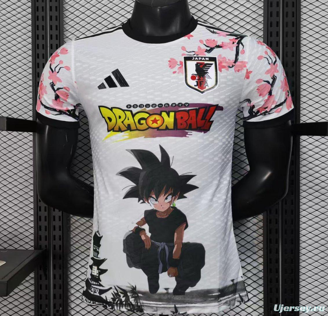 Player Version 2025 Japan White with Dragon Ball Character & Cherry Blossom Jersey
