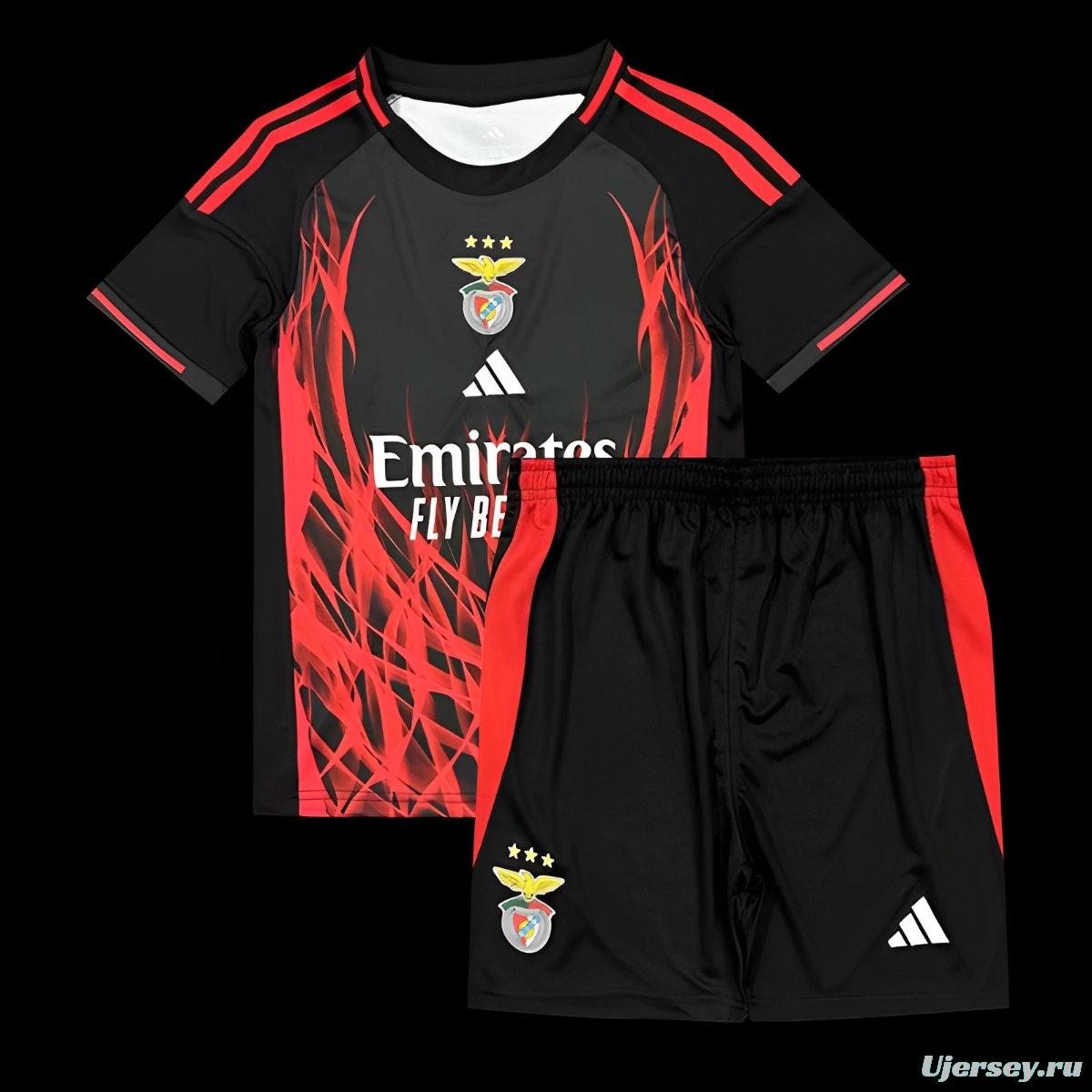25/26 Kids Benfica Away Black Concept Jersey