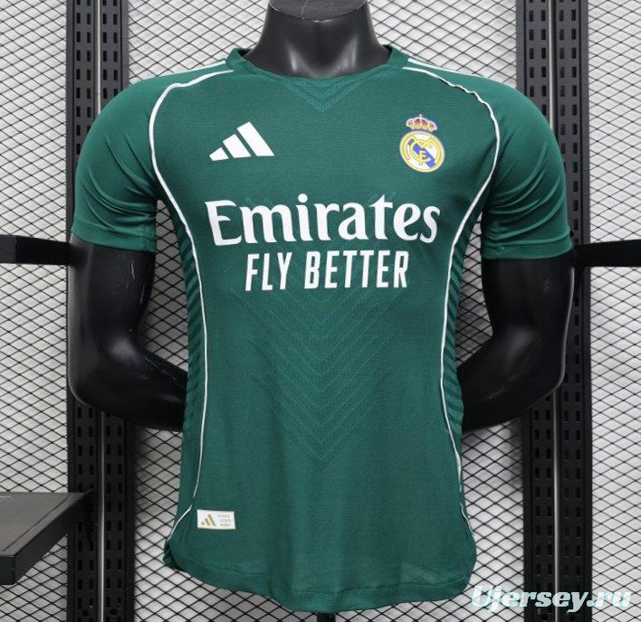 Player Version 25/26 Real Madrid Green with White Trim Jersey