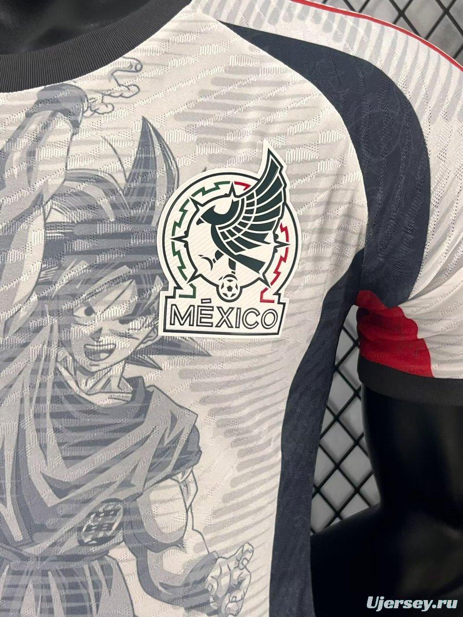 Player Version 2025 Mexico White with Aztec Warrior Jersey