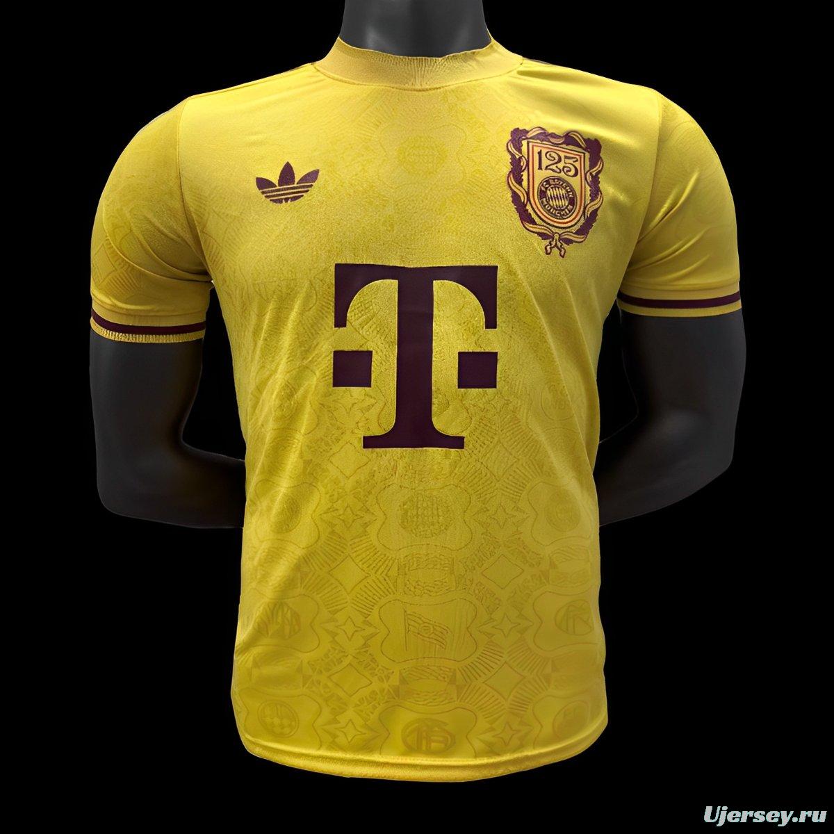 Player Version 25/26 Bayern Munich 125Th Anniversary Yellow Jersey