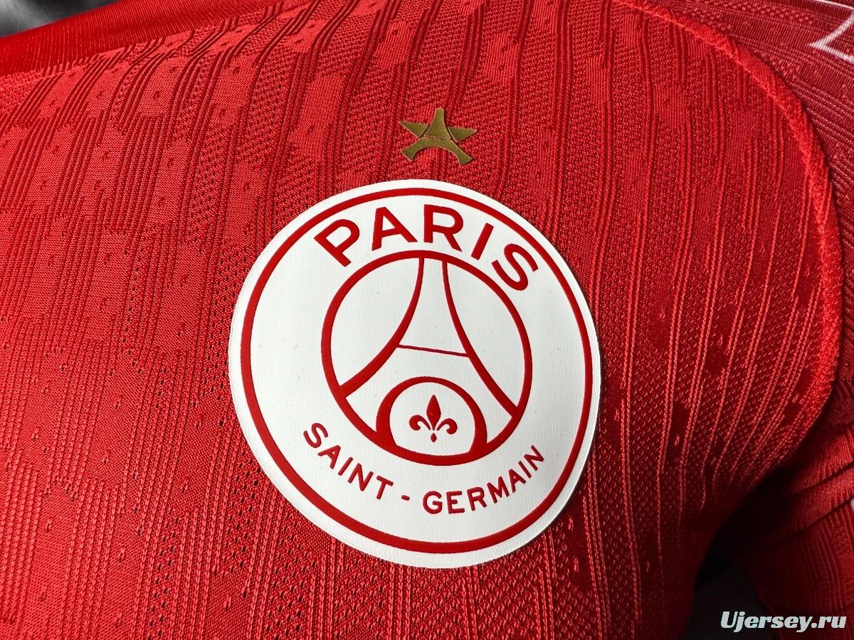 1 Star Player Version 25/26 PSG Red Champion Jersey