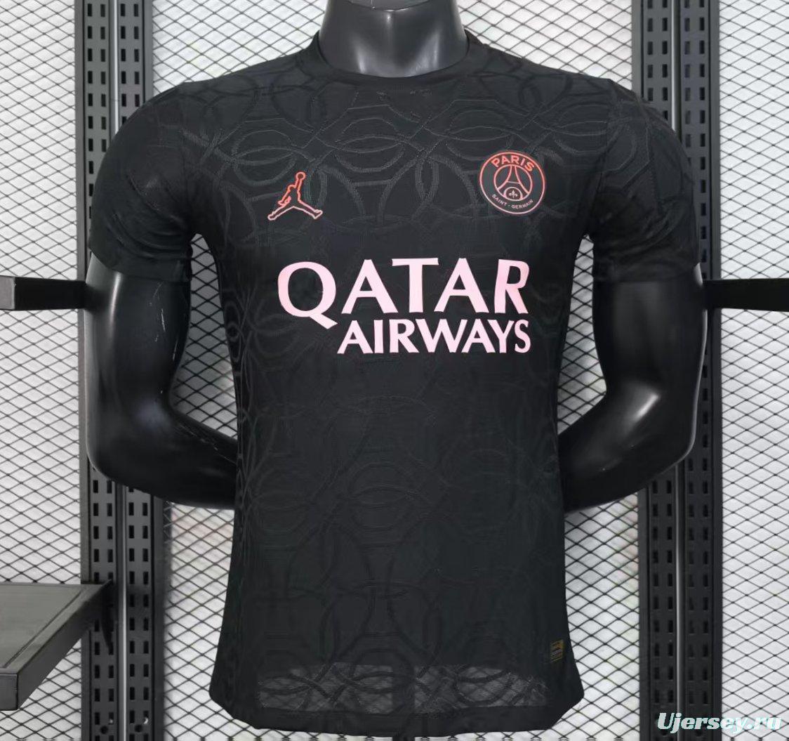 Player Version 25/26 Paris Saint-Germain PSG Black Pre-Match Jersey