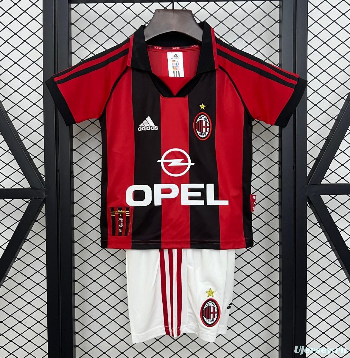 98/99 Kids AC Milan Home Size 16-28 Jersey
