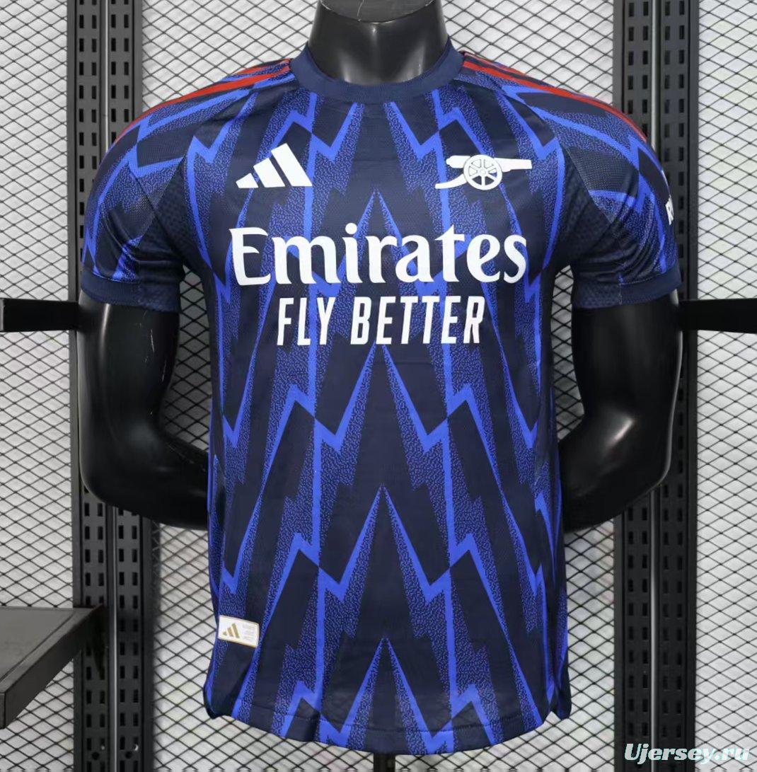 Player Version 25/26 Arsenal Third Blue with Geometric Lightning Pattern Jersey