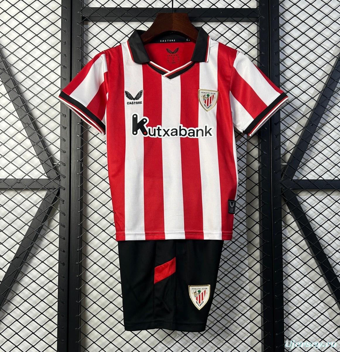 25/26 Kids Athletic Bilbao Home Size 16-28 Jersey