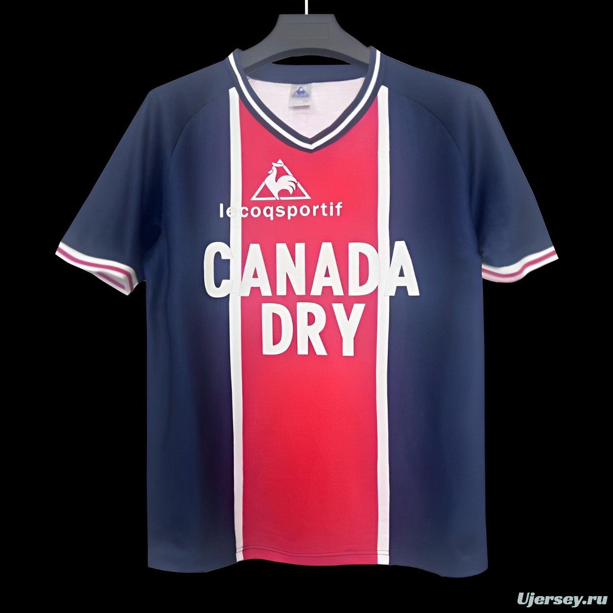 Retro 74/75 PSG Home Cotton Jersey With Velvet Sponsor