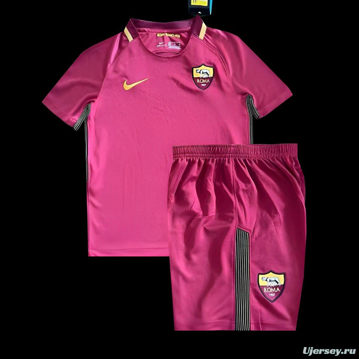 Retro 17/18 Kids Roma Home Jersey