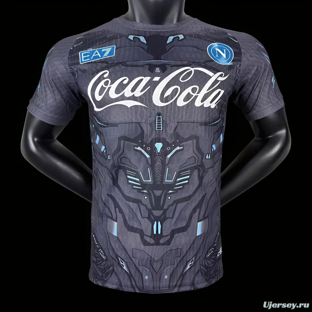 Player Version 25/26 Napoli EA7 Gray with Robotic Armor Pattern Jersey