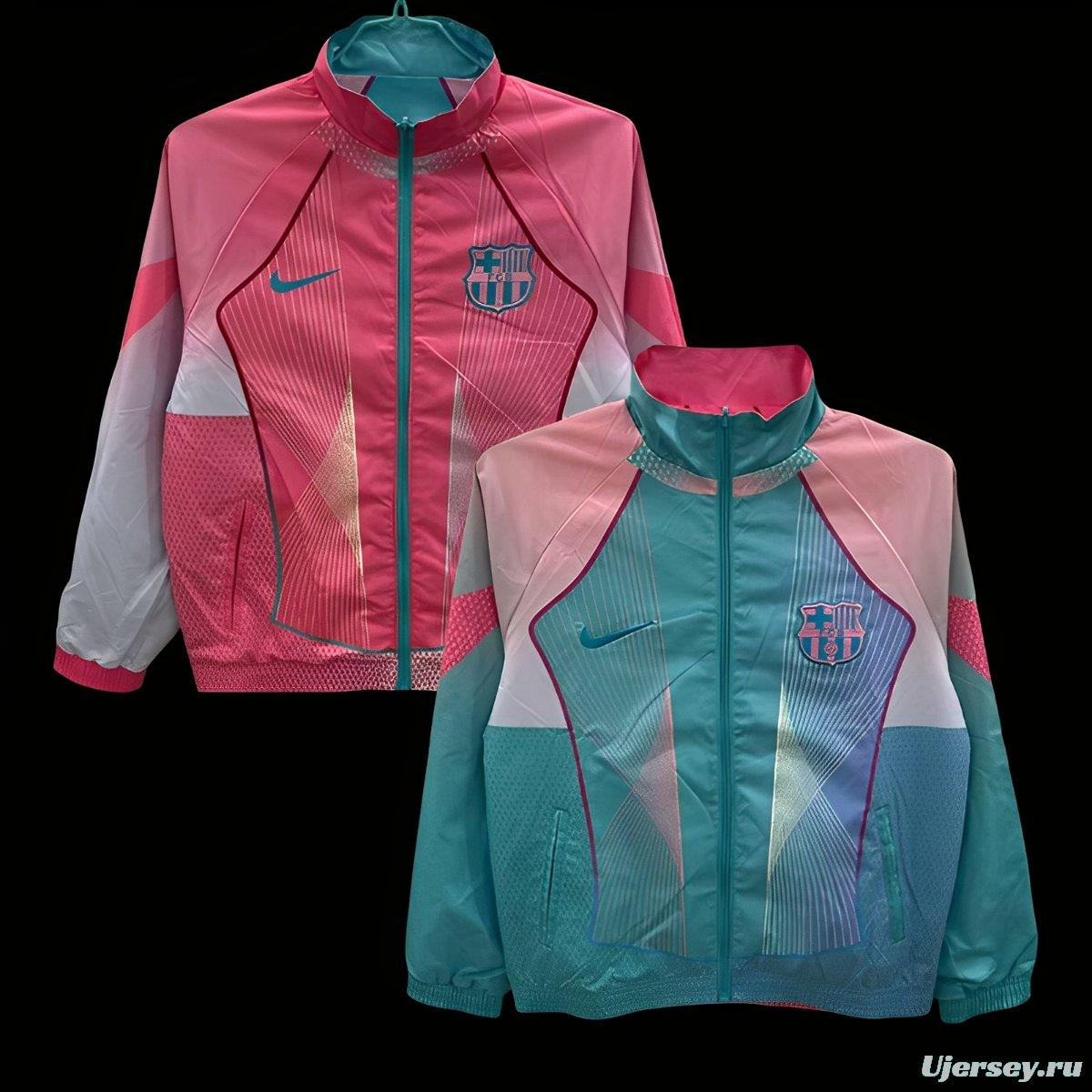 25/26 Barcelona Pink/Blue Reversible Windbreaker