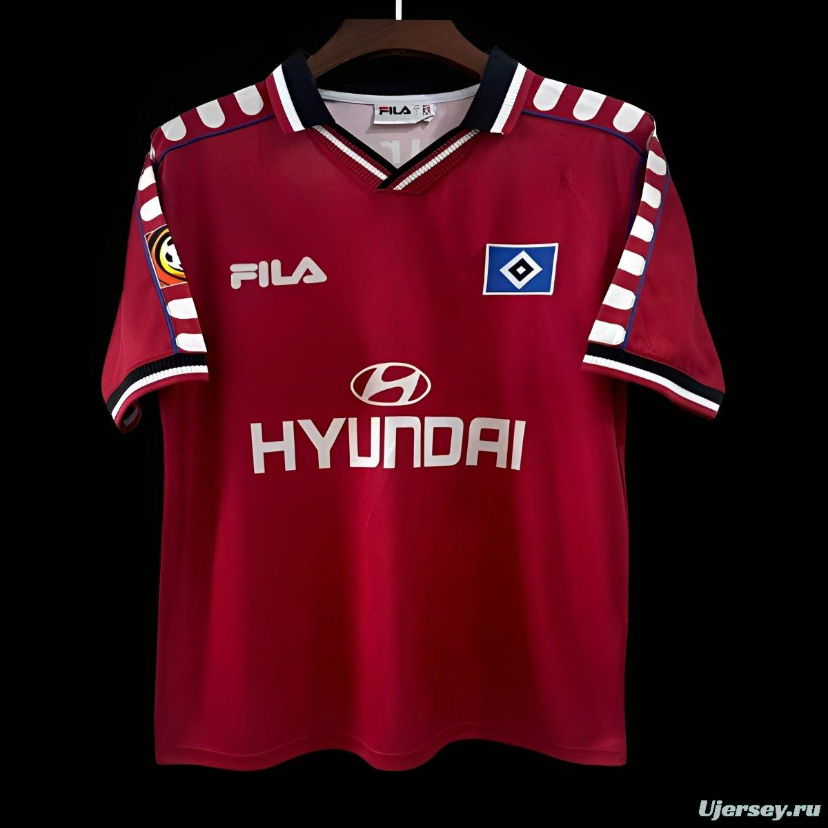 Retro 00/01 Hamburger SV Third Red Jersey