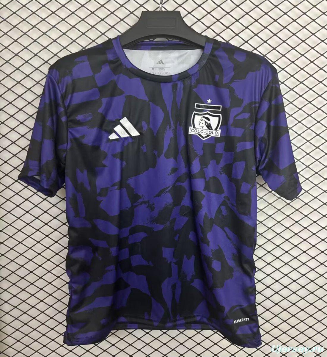 25/26 Colo-Colo Purple with Camouflage Pattern Pre-Match Jersey