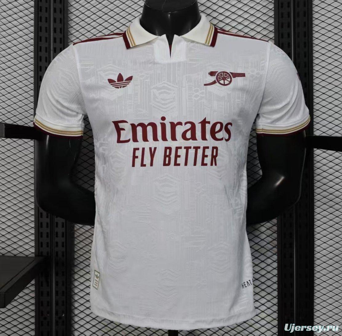 Player Version 25/26 Arsenal Third White Jersey