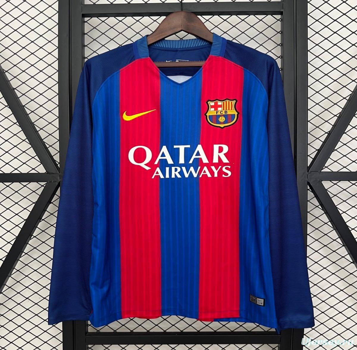 14/15 Retro Long Sleeve Barcelona Home Jersey