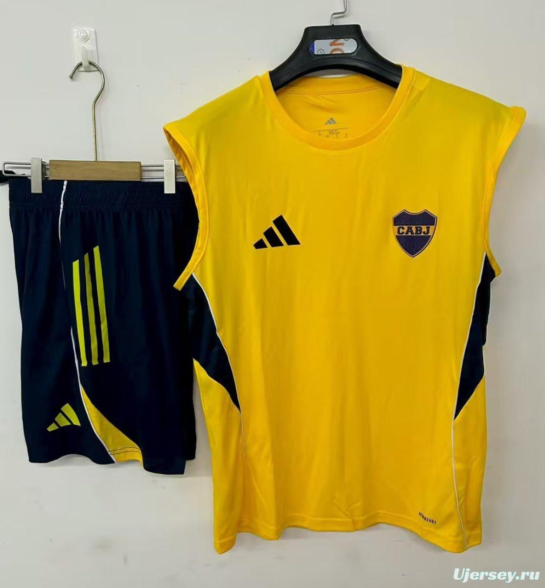 25/26 Boca Juniors Vest Jersey Yellow + Shorts