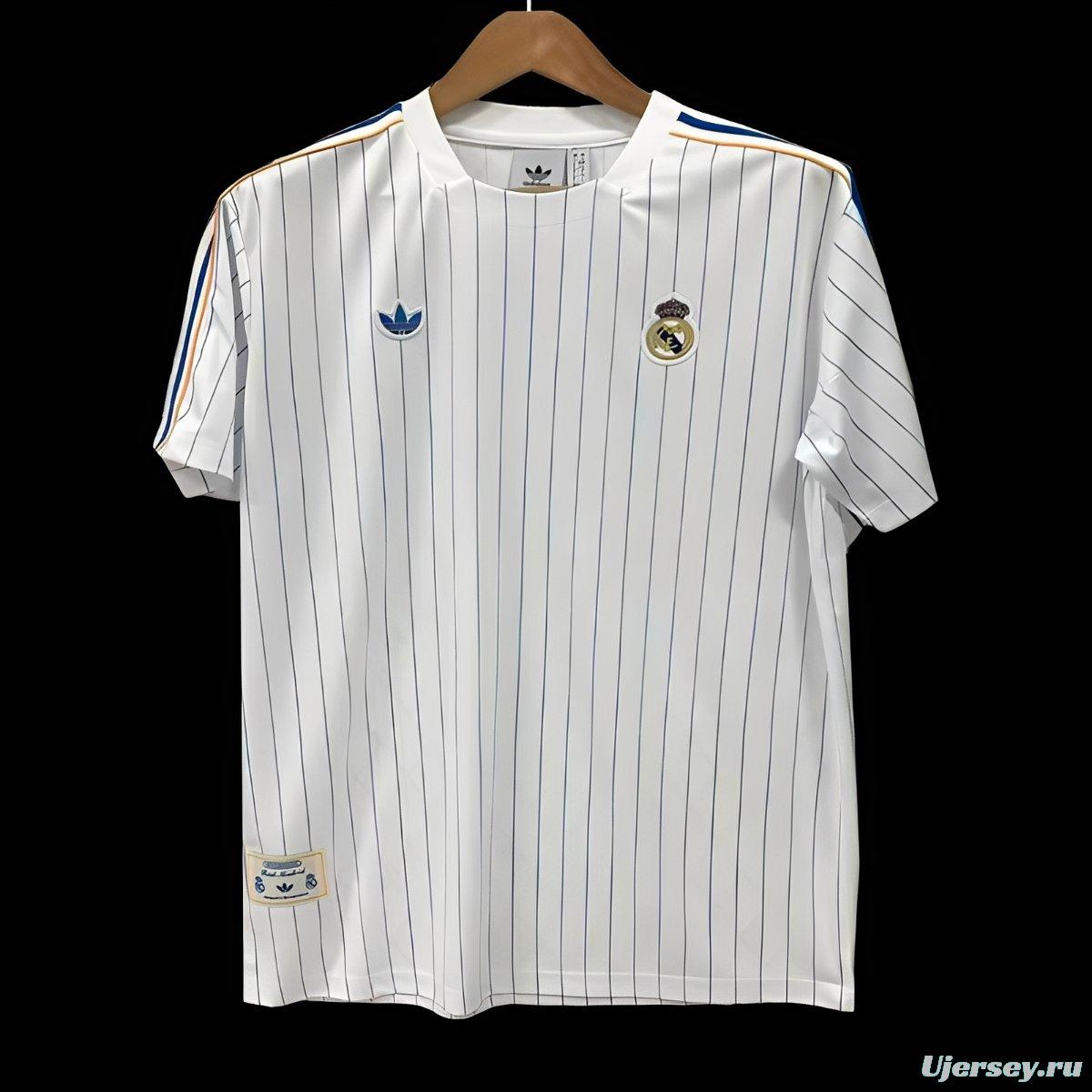 25/26 Real Madrid Adidas Original Terrace Icons WHITE Jersey