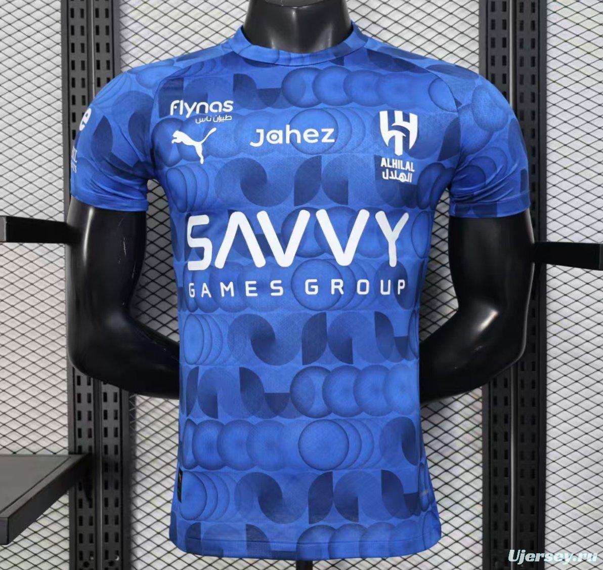 Player Version 25/26 Al Hilal Pre-Match Blue Jersey