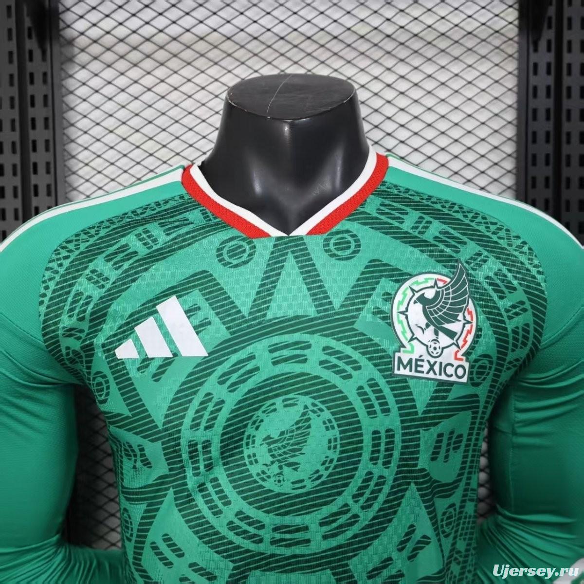 Player Version 2026 Mexico Home Long Sleeve Jersey