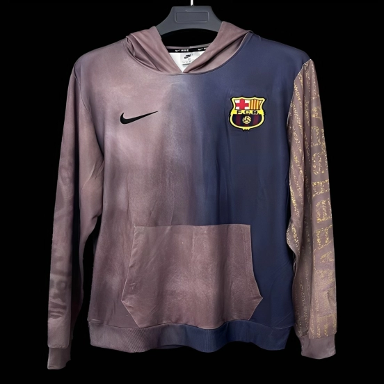 25/26 Travis Scott x Nike x FC Barcelona Split-Dye Crest Hoodie