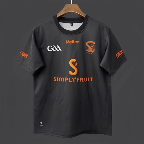 25/26 Armagh GAA Charcoal with Orange Accents Jersey