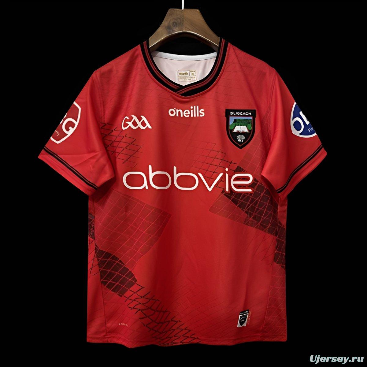 25/26 Sligo GAA Red with Black Geometric Pattern Jersey