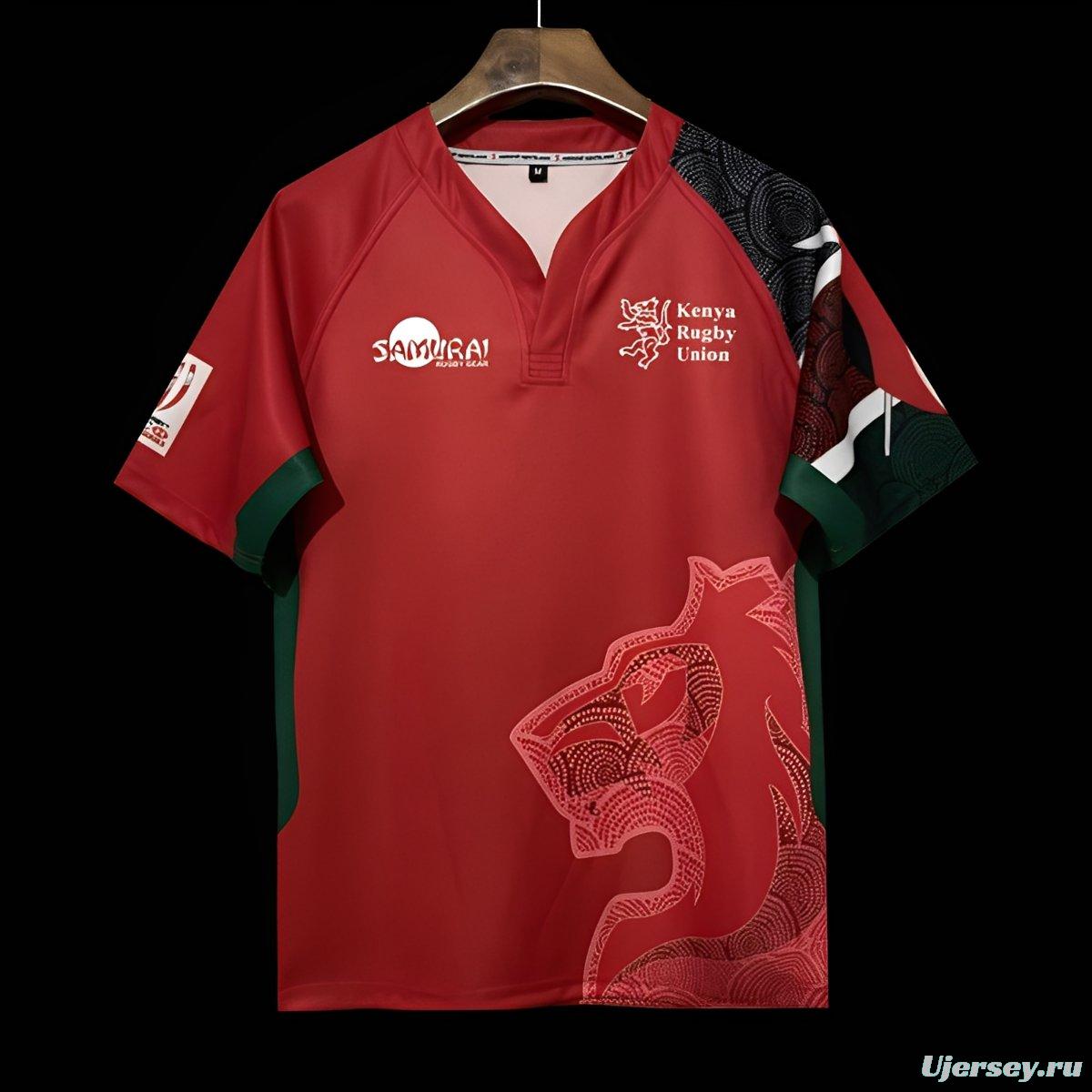 2026 Kenya Red with Lion Graphic Jersey
