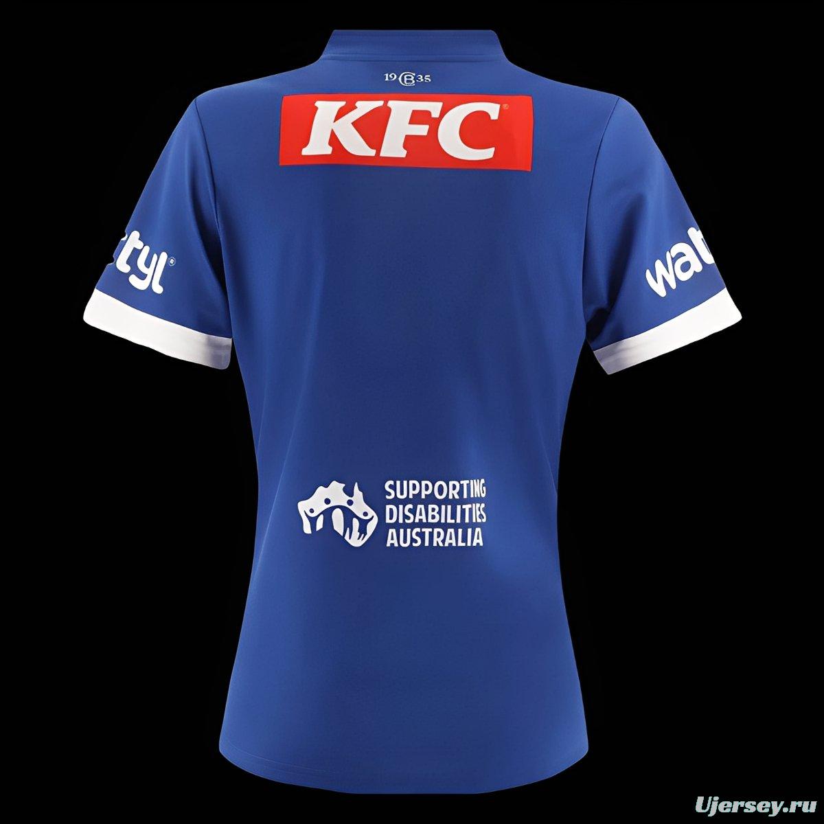 25/26 Canterbury-Bankstown Bulldogs Blue with White Chevron Home Jersey