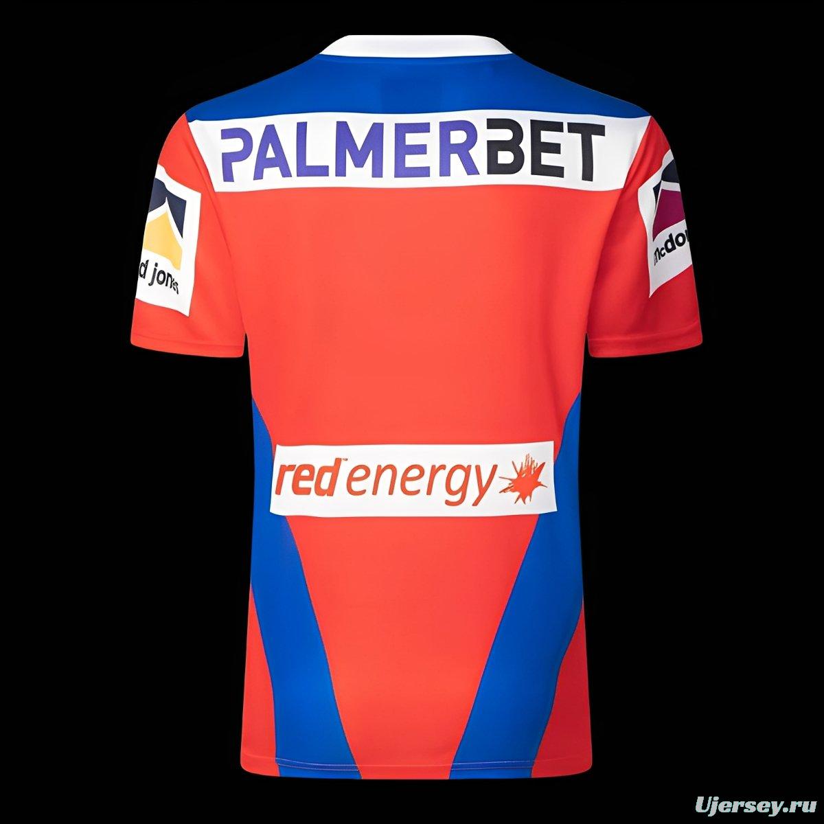 25/26 Newcastle Knights Blue and Red with Large Inverted Chevron Home Jersey