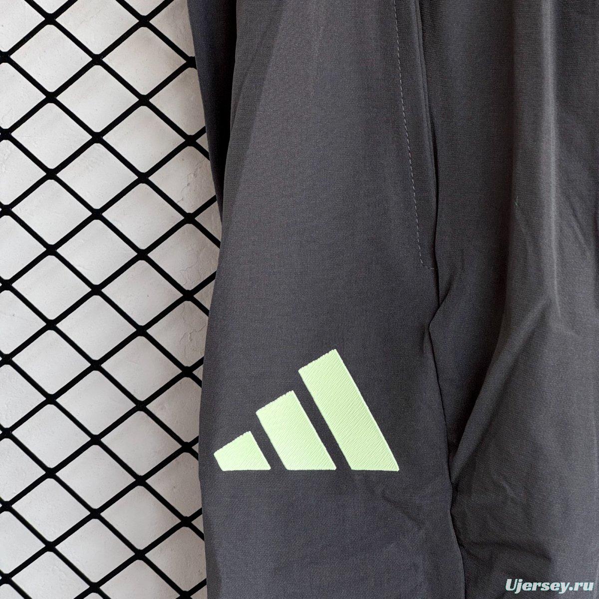 25/26 Real Madrid Green Full Zipper Windbreaker + Long Pants